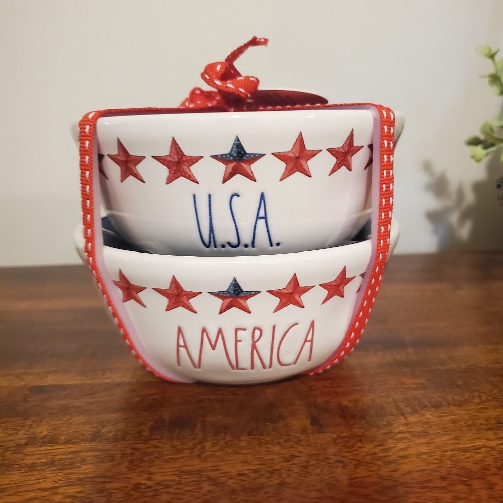 Rae dunn 4th of July prep bowls
